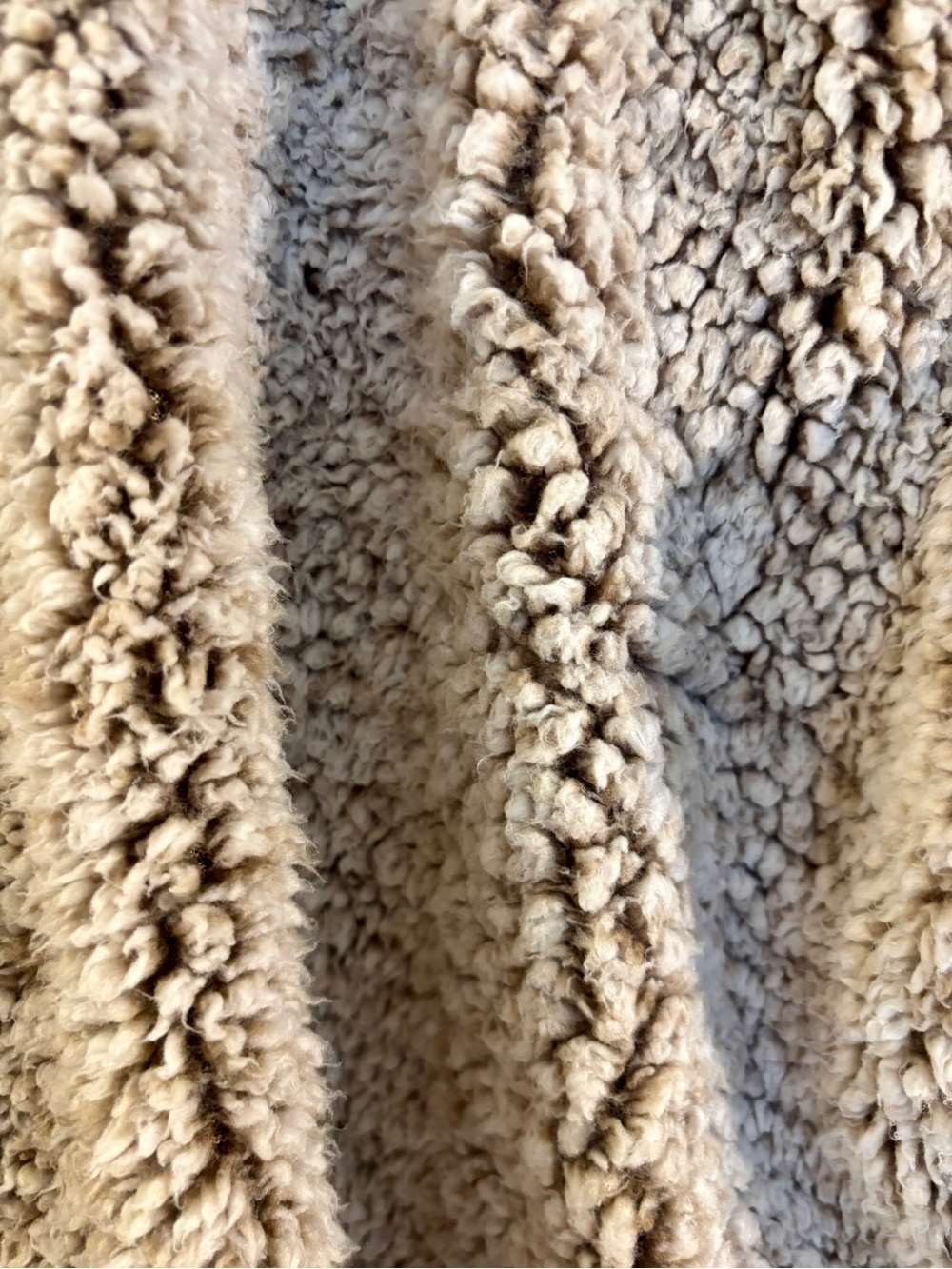 Men's Grizzly Sherpa Quarter-Zip Pullover Sweater - Taupe - Picture 7 of 8